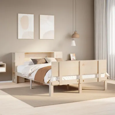 Image de Maison Exclusive - Lit bibliothèque sans matelas 120x200 cm bois de pin massif