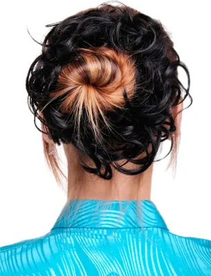 Produktbild von WIG ME UP Scrunchie Haarband Schwarz JL-0119-2