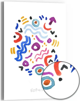Produktbild von DEQOART Hybrid Leinwand Bild 60x90 cm 'Fine Art 'movement'' Wandbild Glas flach modern