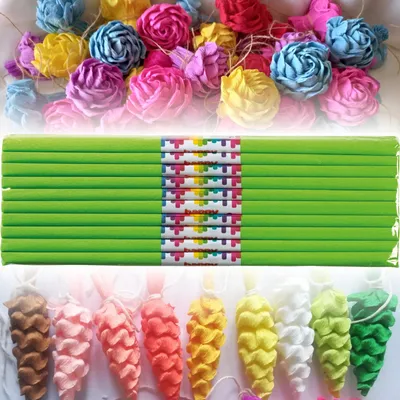 Produktbild von Happy Color Faltenkrepp 10 Rollen 50x200 cm Hellgrün