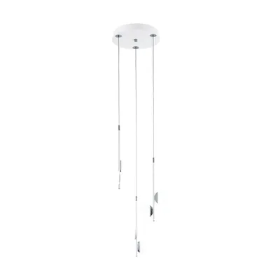 Immagine prodotto di Lampada a sospensione LED a 6 luci bianco cromo satinato Olindra