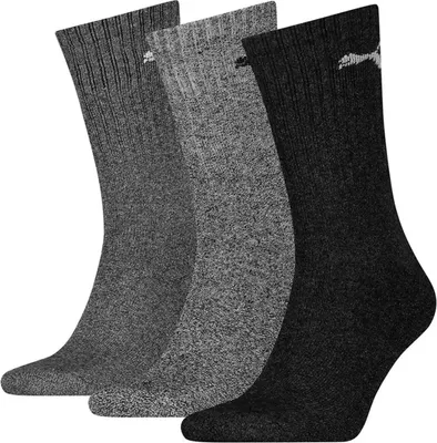 Produktbild von Puma Unisex Sportsocken für Erwachsene, 3er-Pack RD259 (39-42 EU) (Grau)