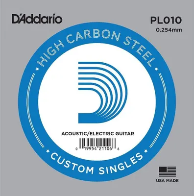Immagine prodotto di D'Addario PL010 - plain steel .010