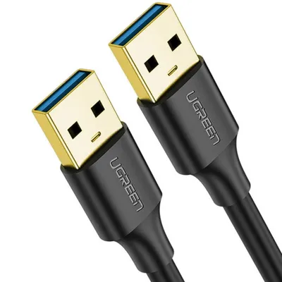 Two USB-A to USB-A cables with gold-plated connectors.
