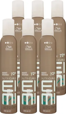 Produktbild von Wella Nutricurls Boost Bounce 6 x 300 ml Locken Schaumfestiger Set
