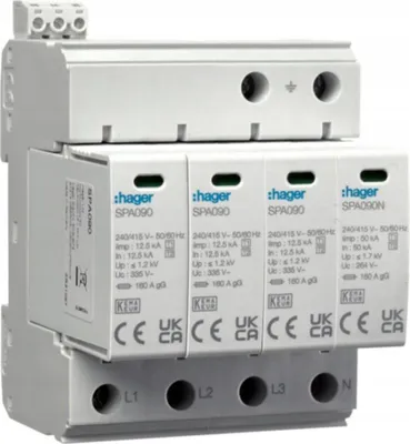 Produktbild von Überspannungsableiter T1+T2 MOV 4P TN-S/TT-Netz Iimp=50 kA In=50kA Up1, 2kV