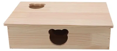 Image de Maison labyrinthique pour hamsters avec plusieurs chambres - Jouet en bois pour gerbilles et souris