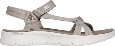 A side view of a single sandal on a white background.