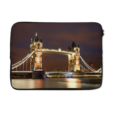 Produktbild von MuchoWow® Laptop Hülle 14 ZollLondon - Nacht - Brücke Laptoptasche - Laptoptasche - Stoßsicher - Schutzhaube