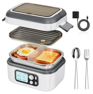 Beheizte Lunchbox 1500 ml mit Akku & digitalem Display