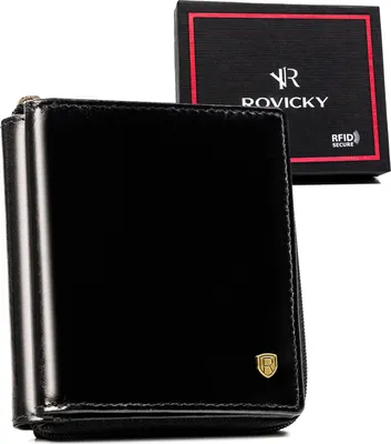 Obrázok produktu pre Malá pánska kožená peňaženka na zips - Rovicky