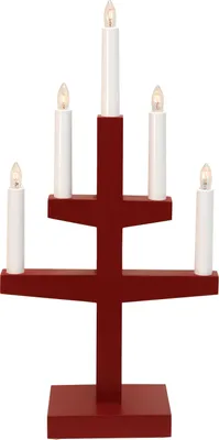 Produktbild von Star Trading 211-05, Leichte Dekorationsfigur, Rot, IP20, Weiß, 5 Glühbirne(n), E10