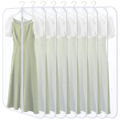 8 Kleidersäcke 60×140 cm Kleiderschutz weiß
