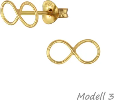 Produktbild von Infinity Ohrstecker: 925 Silber Ohrringe Unendlichkeit Modell 3