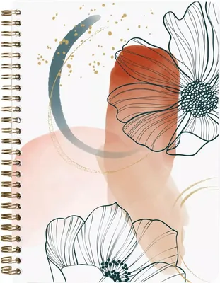 Image de Clairefontaine 115963C - Evanescence, cahier à spirales DIN A5 14,8 x 21 cm, 74 feuilles, ligné, motifs assortis, 1 pièce