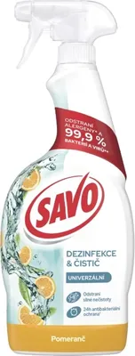 Zdjęcie produktu dla Savo Uniwersalny środek dezynfekujący w sprayu Pomarańcza i Trawa cytrynowa, 700 ml