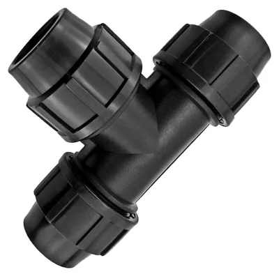 Produktbild von PP Fitting T-Stück Klemmverbinder PE-Rohr 25mm x 25mm x 25mm