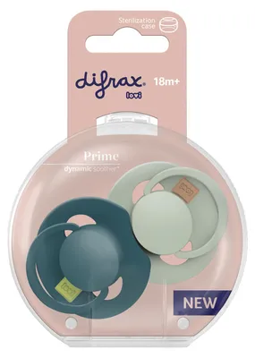 Productafbeelding van Difrax Lovi Fopspeen 18 maand Pistachi/Green (2 stuk)