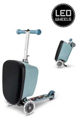 Produktbild von Micro Kinderkoffer Scooter LED Patch & Play Frosty Blue Gepäck