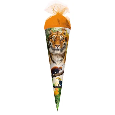 Produktbild von Roth Schultüte Tiger : 50 cm, rund, Tüllverschluss Größe und Verschluss: 50 cm, rund, Tüllverschluss