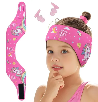 Produktbild von Neopren-Schwimmkopfband mit Ohrenschutz für Kinder und Erwachsene