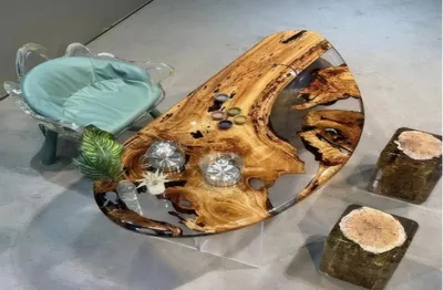 Produktbild von Exklusiver Epoxidharztisch Designer Esszimmer Möbel Luxus Tische