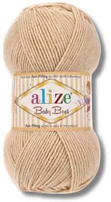 Productafbeelding van Alize 1x 100g Baby Best garen, anti-pluis, effen kleur, geschikt voor haken en breien (310)