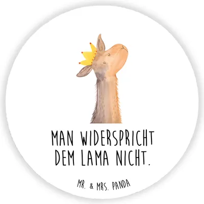 Produktbild von Mr. & Mrs. Panda magnet Lamakopf König - Weiß - Geschenk, zettelhalter, für kühlschrank, Kühlschrankmagnet, whiteboardmagnet, Papa, Vorgesetzter, Freundin, Königin, Lama