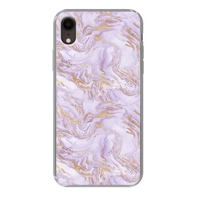 Produktbild von MuchoWow® Handyhülle Schutzhülle Hülle für iPhone XR Abstrakt - Marmor - Gold - Muster Silikon Softcase Handy Hülle - Schutzdeckel