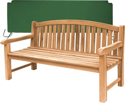 Produktbild von Gartenbank Bari Teak Massivholz XXL extra stark 180 cm Grün