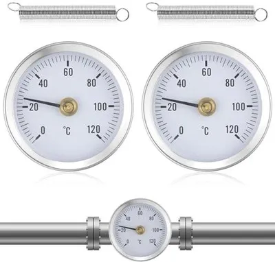 Obrázek produktu pro Otočný teploměr – měření teploty 0–120 °C – 63 mm, pro univerzální použití