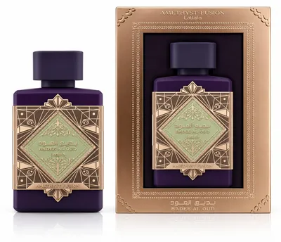 Image de Lattafa Bade'e Al Oud Amethyst Fusion, Eau de Parfum, 100 ml, UNISEX, Image générée par une IA