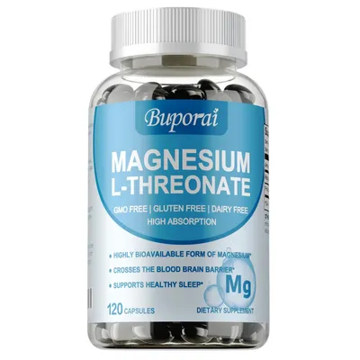 Produktbild von Magnesium L-Threonate 2000 mg (120 Kapseln) Nahrungsergänzungsmittel, Gehirn, Gedächtnis, Fokus, Schlaf
