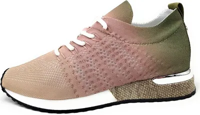 Produktbild von La Strada  Damenschuhe Schnürschuhe Sportive Sneaker Beige Freizeit, Schuhgröße:39 EU