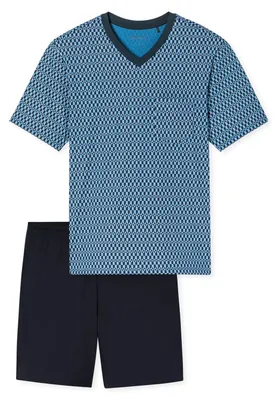 Produktbild von Schiesser Schlafanzug kurz blau 60