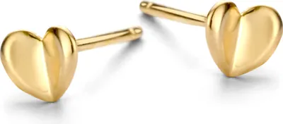 Produktbild von New Bling 9NBG-0187 Gouden Oorknop - Hartje - 14 krt - 3 mm - Goudkleurig