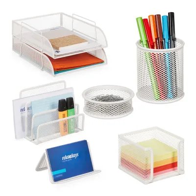 Produktbild von relaxdays Schreibtisch Organizer Set 7-teilig