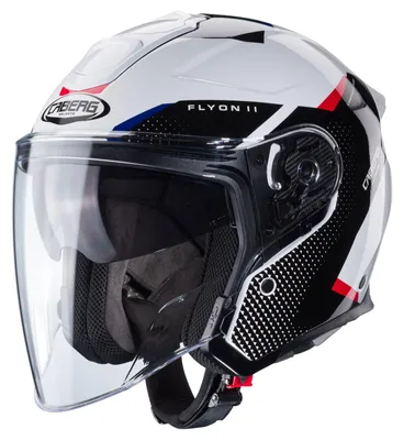 Produktbild von Caberg Helm Flyon II Boss weiß/schwarz-rot-blau - Größe XL