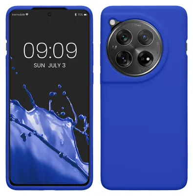 Produktbild von kwmobile Handyhülle für OnePlus 12 Hülle - Case Silikon - Kabelloses Laden - Schutzhülle Cover in Baltik Blau
