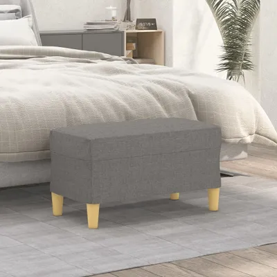 Produktbild von "2026 Promotion" Sitzbank für Garten, Holzbank Dunkelgrau 70x35x41 cm Stoff - Gartenbänke CC21119