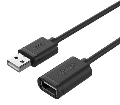 Produktbild von UNITEK Y-C447GBK, 0,5 m, USB A, USB A, USB 2.0, 0,48 Gbit/s, Schwarz