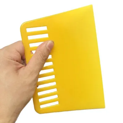 Produktbild von 10x Tapezierspachtel Andrückspachtel Tapetenspachtel Tapetenglätter Trapezförmig, Farbe:Gelb