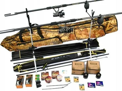 Produktbild von Angelset Jaxon ATILO Z22 mit 2 Karpfenruten 3,3m, 2 Rollen, Rod Pod und Zubehör
