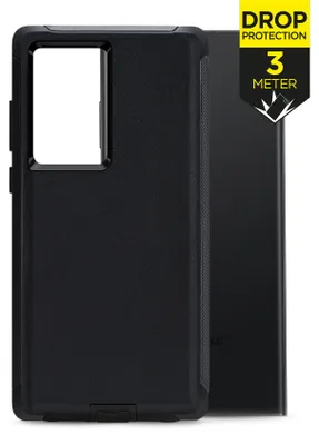 Produktbild von Mobilize Defender Handyhülle für Samsung Galaxy S23 Ultra Hülle Hardcase Backcover Stoßfest - Schwarz