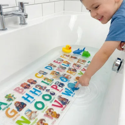 Image de Tapis de bain pour enfants ShineCozy, antidérapant, dimensions 88,9 x 40,6 cm
