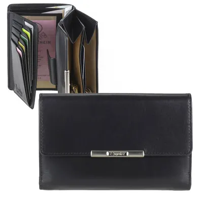Produktbild von Esquire Damen Geldbörse mit 15 Kartenfächern Leder schwarz ESQUIRE Helena RFID Schutz 1323-50-00