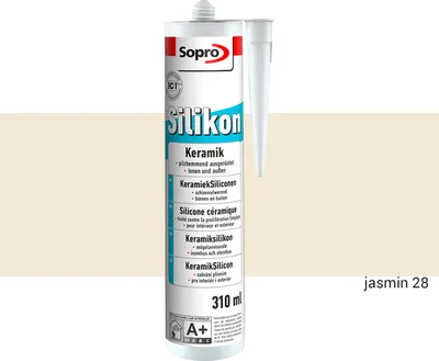 Produktbild von Sopro Silikon Keramik Fugen Fliesen 310ml Abdichtung Farbe jasmin 1 Stück