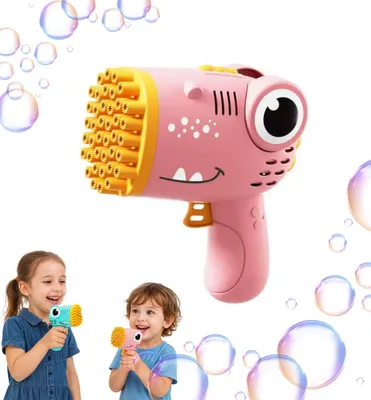 Zdjęcie produktu dla Pistolet do baniek mydlanych zabawka dla dzieci bańki krokodyl różowy