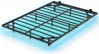 Produktbild von Schwebendes Metallbettgestell mit LED-Beleuchtung, Schwarz, 140 x 200 cm