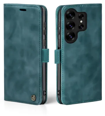 Produktbild von Handy Hülle für Samsung Galaxy S25 Ultra Klapphülle Bookcase Flip Cover Handy Tasche Etui Farbe: Petrol